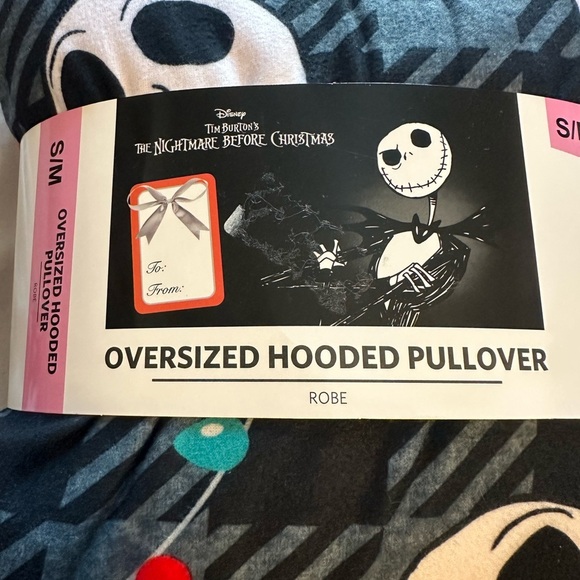 Disney Nightmare Before Christmas Oversized Hooded Pullover, Size S/M - Picture 3 of 5